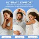 JOLLYVOGUE Pillows Queen Size Set of 2, Hotel Collection Bed Pillows for Side, Back, and Stomach Sleepers, Fluffy and Supportive, Down Alternative Microfiber Filled Sleeping Pillow