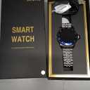 2025 DA GPT Smart Watch for Men, Heart Rate, Blood Pressure, Blood Oxygen, Sleep Monitor, 107 Sports Modes, 1.19-inch AMOLED Display, Waterproof Round Watch, Compatible Android and iOS Silver Blue