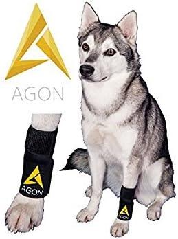 AGON Dog Canine Front Leg Brace Paw Compression Wraps with Protects Wounds Brace Heals and Prevents Injuries and Sprains Helps with Loss of Stability Caused by Arthritis (Small/Medium)