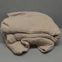 EMME Cotton Muslin Blanket Twin XL - 66"x90" Lightweight Breathable Layering Blanket Bedspread Coverlet All Season Gauze, Light Tan
