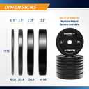 Marcy 2" Olympic Bumper Plates, Black Rubber, 10lb - Single