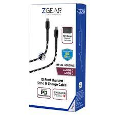 Zgear 10ft Braided Charger Cable