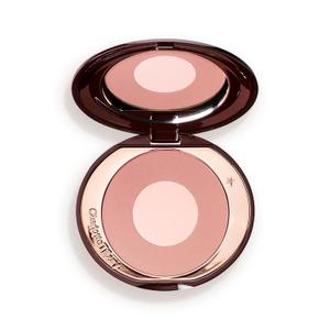 Charlotte Tilbury Cheek to Chic Powder Blush - Two-Tone Cheek Makeup with a Radiant, Luminous Finish - Buildable Color that Smooths, Buffs & Blends for a Light Reflecting Glow (Pillow Talk - nude pink)