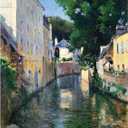 Aureliano De Beruete The River Isole Quimperle Large Art Print Poster Wall Decor Premium Mural (Unframed Paper 18X24)