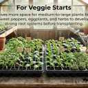 Gardzen 10 Pack 72 Cell Seed Starter Trays, 1.75" Deep Plug Tray for Seedlings, Thick Seedling Trays with Drainage Holes, Fit Standard 1020 Drip Tray
