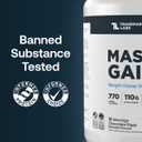 Transparent Labs Mass Gainer Protein Powder - Naturally Flavored Grass-Fed Whey w/ 53g Protein, 110g Carbs, High-Calorie Powder for Muscle Gain & Recovery, 3g Creatine - 15 Servings, Chocolate Glaze, BBD 04/2028