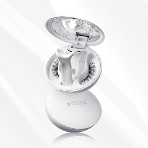 WOSADO Soft Magnetic Eyelashes Kit with Applicator, [Tulip] 22mm Reusable Glue-free Wispy Magnetic Lashes, Cruelty-free False Lashes, Waterproof, Lightweight, Suit for Heavy Makeup