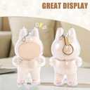 2 x Protective Case, High Clear Case Cover for 17cm Doll, Acrylic Display Box with Keychains (Doll Not Include) (Stand)