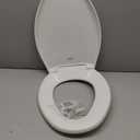 Bemis Aurora Slow Close Toilet Seat, Easy Clean Hinges and Adjustable Perfect Fit Plastic Seat, Made in USA, Elongated, White