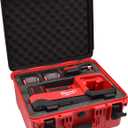 Air Compressor Hard Storage Case for Milwaukee M18 Inflator 2848-20 - Waterproof, Dustproof, Shockproof Air Pump Storage Carrying Bag for Milwaukee Tools, Battery & Charger - Black & Red (Case Only)