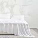 JELLYMONI King Sheet Set, Luxury Rayon Derived from Bamboo, Cooling Bed Sheet Set - Ultra Soft, Breathable, Eco-Friendly, Hypoallergenic - 4 Piece Sheets & Pillowcases, White