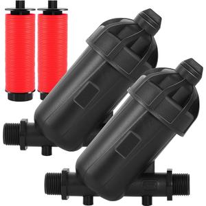2 PCS US Standard 3/4" Drip Irrigation Disc Y Filter 120 Mesh 130 Micron USA Garden Hose 3/4 Inch GHT Male Thread Inline Irrigation Water Disc Filter Drip Irrigation Filter for Garden