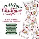 Christmas Halloween Thanksgiving Band Compatible with Fitbit Versa 3/Fitbit Versa 4/Fitbit Sense/ 2, Smartwatch Holiday Women Men Silicone Replacement Strap for Fitbit Versa 3/4, Fitbit Sense/ 2 (Santa Claus)