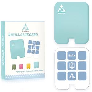 36 Pcs Sticky Refill Glue Cards, Compatible with Safer Home SH502, Dynatrap DT3005W-DS3, DT23005-06, Targets Moth, Fly, Mosquito, Gnat and More, Safe and Super Sticky (Aqua Blue)