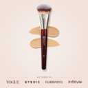 BK BEAUTY BRUSHES - 101 CONTOURED FOUNDATION BRUSH - Contoured Foundation Brush - Foundation Makeup Brushes - Face Brush For Liquid Or Cream Foundations