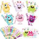 36 Pack Valentines Day Cards for kids With Bubble Wands, Cute Kids Valentines Cards for Classroom School Exchange Gifts, Fun Valentines Gifts for Kids Party Favors Game Prizes