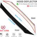 Fit for Mazda CX-5 2017-2025 Accessories, Glossy Black Hood Bug Deflector Hood Bonnet Cover Trims Front Bumper Stone Guard Protection for CX 5 CX5 2018 2019 2020 2021 2022 2023 2024