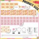 2 x Flip Classroom Calendar Set with Adjustable Holder, Pink, Daisy