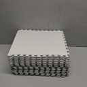 12 Pcs Kids Foam Interlocking Carpet Tiles with Border, Thick Carpet Squares Plush Floor Playmats Baby Crawling Rug - 49" x 37",Grey (Grey, 12 Tiles)