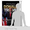 Inauguration Day Trump Won Flag House 2 Pcs Pack Wall Decor Home Patio 47th President Poster Decorations Making America Great Again Patio Banner MAGA Republican Gifts Made in USA