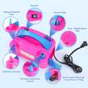 Voircoloria Balloon Pump Electric, Portable Automatic Dual Nozzle Inflator 110V 600W with Tying Tools for Birthday Gender Reveal Baby Shower Balloons Party Decorations