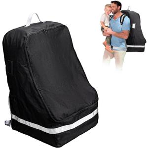 Car Seat Travel Bag Compatible with Nuna, Infant Car Seat Bags for Air Travel, Large Padded Car Seat Backpack for Airplane, Easy to Store, Black