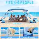 Beach Cabana 8'×8', UPF 50+ Sun Shelter with Side Wall, Adjustable Height, 1011240 Cubic Inches