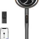 Dreo Smart Fan for Bedroom, 120+105 Omni-directional Oscillating Standing Fans with Remote, 100ft Quiet Floor Fan for Room, Wi-Fi/Voice/Alexa, 6 Modes, 8 Speeds, 37-43'' Height, 12H Timer, DC Motor (Grey)