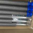 FAHKNS 6PCS Trampoline Replacement Straight/Curved Poles, 8-16FT Universal Enclosure Pole with Foam Sleeve & Hardware, 2 Installation Ways