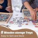 8 Pcs Jigsaw Puzzle Sorting Trays Stackable - 12inch x 12inch Convenient Puzzle Accessories Easy to Store and Sort by Patterns, Shapes, and Colors,Puzzles Up to 1500 Pieces,2000 Pieces,3000 Pieces