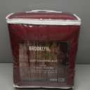 Brooklyn Loom Solid Cotton Percale Burgundy King 3 Piece Quilt Set, Solid Color Themed, Oeko-TEX Certified Confidence