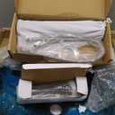 Vessel Sink 16.5" Bathroom Sinks Tempered Glass Blue Art Basin Round Bowl with Faucet Combo Blue, Modern Countertop Bowl Sink for Lavatory Vanity Cabinet