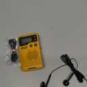 Sangean DT-400W Weather Alert Pocket Radio, AM/FM, Yellow