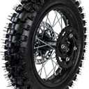 12" Rear Wheel 80/100-12 Tire Assembly For Dirt Pit Bike 125cc 140cc 150cc Apollo SSR XR CRF TaoTao Includes Brake Rotor and 428 Sprocket (12 inch)