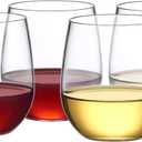 Amazing Abby - Cindy - 14-Ounce Unbreakable Tritan Glasses (Set of 4), Plastic Stemless Tumblers, Reusable, BPA-Free, Dishwasher-Safe, Perfect for Poolside, Outdoors, Camping, and More