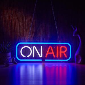 ON AIR Neon Sign Neon LED Night Lights USB Connected Decorative Signs Room Bar Pub Store Club Garage Home Party Wall Art Decoration (Blue+Red+White)