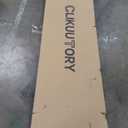 Clikuutory Mid Century Modern 70 Inch TV Stand with Two Large Storage Space for 50 55 60 65 70 75 80 Inch TVs, TV Console with Two Sliding Door, Entertainment Center for Bedroom, Grey