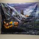 Preboun 7 x 8 ft Halloween Garage Door Cover Decorations Hanging Halloween Single Garage Door Banner Horror Graveyard Night Backdrop Decor for Outdoor Indoor Home Party