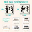 Updated King Size Bed Rail for Toddlers: 3-Side Protection Bedrail with Headbroad for King Bed - Extral Tall Adjustable Child Safety Side Railing Guards for Infants Kids Child(78.7x78.7X 74.8)
