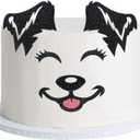 Gyufise 20Pcs Dog Cake Topper Cute Puppy Dog Ears Eyelashes Cake Pick Set for Pet Themed Baby Shower Birthday Party Cake Decorations Supplies Black