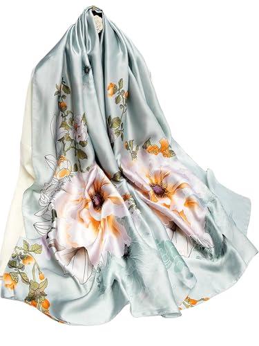 Onllh Large Shawl Scarf For Women Lightweight Wraps Silky Headscarf Long Sunscreen Scarfs T41