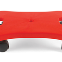 Plastic Scooter Board with Contoured Handles, Red, 16 x 12 x 1