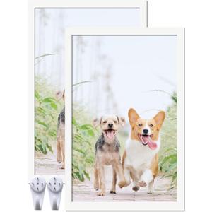 14x22 Picture Frame Set of 2, White Photo Frames High Transparent Wall Gallery Desktop Horizontal Vertical for Canvas Collage Photo Poster Certificate 14 x 22 inches