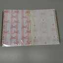 2 x 2 Pcs Pink Bow Spiral Notebook, Coquette Preppy Spiral Notebook for Women Friends Girls, 160 Pages Trendy Hardcover Journaling Notebooks for Business Writing Travel Home Office Aesthetic Notebooks