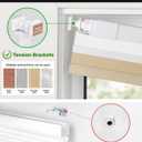 LazBlinds No Drill Cordless Day Night Cellular Shades, 34.5"W x 64"H, Beige