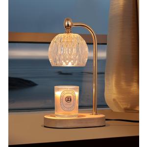 Candle Warmer Lamp with Timer and Dimmer,Flameless Electric Wax Melt Warmer for Jar Candles With 2 Bulbs,House Warming Gifts,Mother's Day/Birthday/Christmas Gifts For Mom/Wife,Home Decor Lamp (Clear globe)