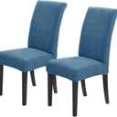 Joccun Chair Covers for Dining Room Set of 2, Chair Slipcovers Stretch Dining Room Chair Covers Seat Protector,Washable Parsons Chair Cover for Home,Hotel,Banquet(Dark Blue,2 Pack)