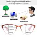 MIRYEA Progressive Multifocus Reading Glasses Blue Light Blocking Readers