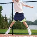 PATPAT Boys Shorts with Pockets, Quick-Dry Breathable Shorts for Running Soccer Basketball, Sports Team Uniform for Kids Teen (13-14 Years, Motion Navy Air)