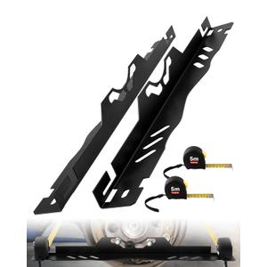 Wheel Alignment Tool Kit 2Pcs, Heavy Duty Toe Alignment Tool Plates with Tape Measures, Car Front End Alignment Tool Companion for Camber Alignment, Fast Accurate DIY Toe Alignment, No assembly, Black